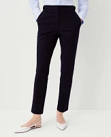 Ann Taylor The Petite Button Tab High Rise Eva Ankle Pant Atlantic Navy Women's