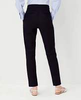 Ann Taylor The Petite Button Tab High Rise Eva Ankle Pant Atlantic Navy Women's