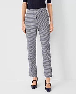 Ann Taylor The Petite Eva Ankle Pant in Houndstooth - Curvy Fit