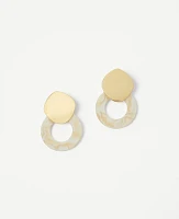 Ann Taylor Acetate Loop Drop Earrings Ivory Women's