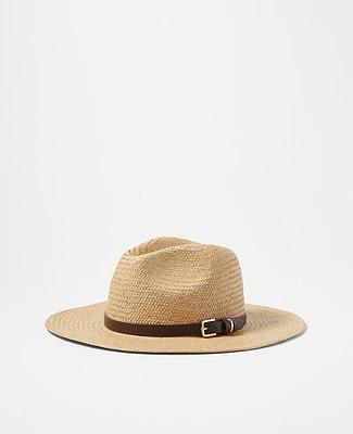 Ann Taylor Belted Straw Hat Women's