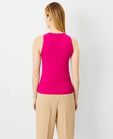 Ann Taylor Shell Top Hot Pink Poppy Women's