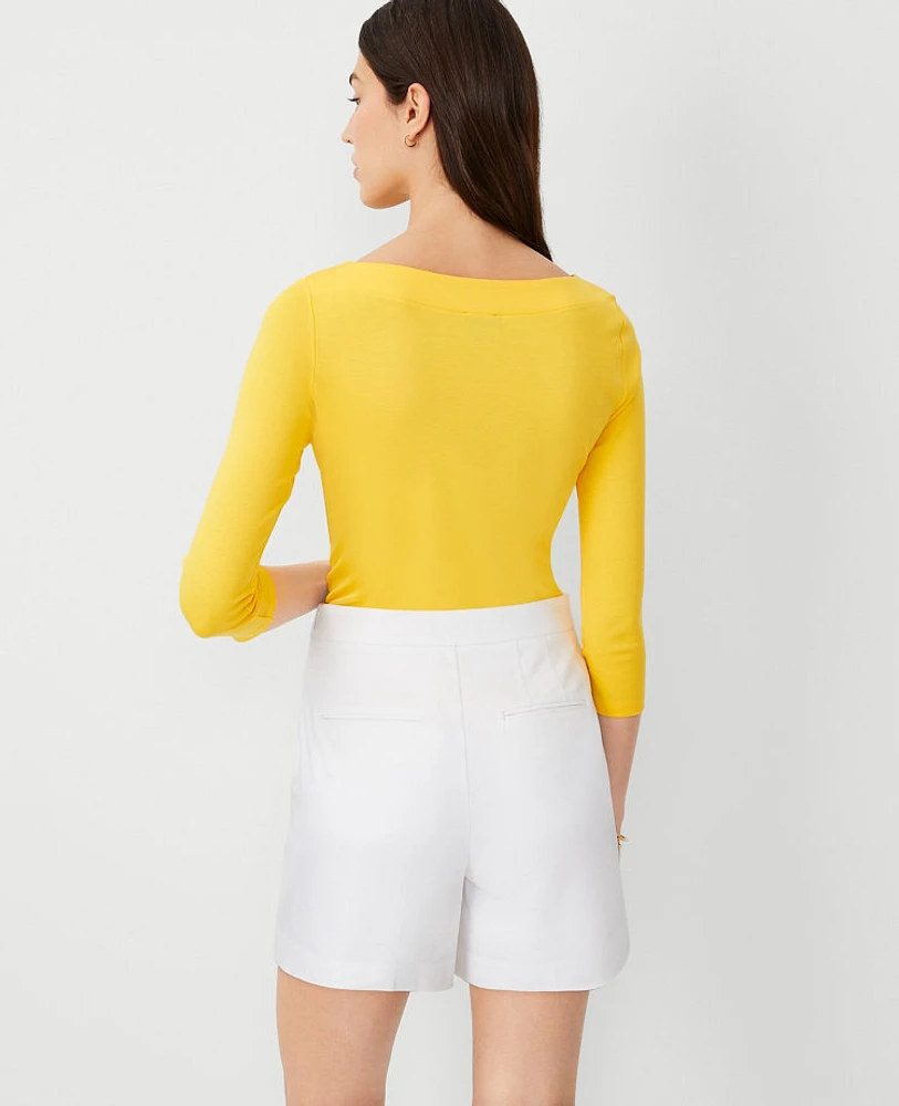 Ann Taylor Petite Sailor Shorts Size 10 White Women's