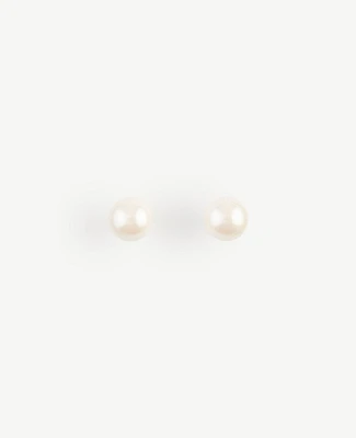 Ann Taylor Pearlized Stud Earrings Ivory Women's