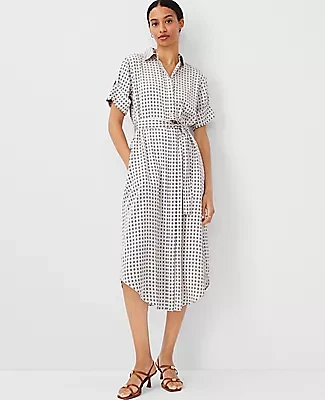 Ann Taylor Geo Midi Shift Dress