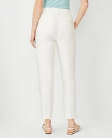 Ann Taylor The Petite High Rise Eva Ankle Pant Stretch Cotton Winter White Women's