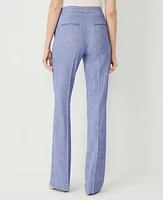 Ann Taylor The High Rise Trouser Pant Cross Weave Azurine Blue Women's