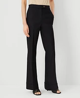 Ann Taylor The Petite Tab Waist Cuffed Trouser Pant Linen Twill