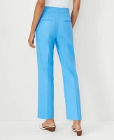 Ann Taylor The Petite Pencil Sailor Pant Linen Twill Cerulean Blue Women's