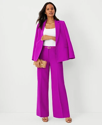 Ann Taylor The Petite Wide Leg Pant Crepe Vibrant Magenta Women's