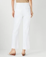 Ann Taylor The Pencil Sailor Pant in Linen Twill - Curvy Fit Size 14 White Women's