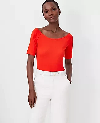 Ann Taylor Petite Wide Boatneck Top