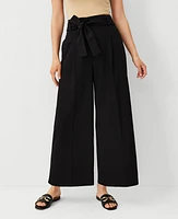 Ann Taylor The Tall Tie Waist Wide Ankle Pant Women's