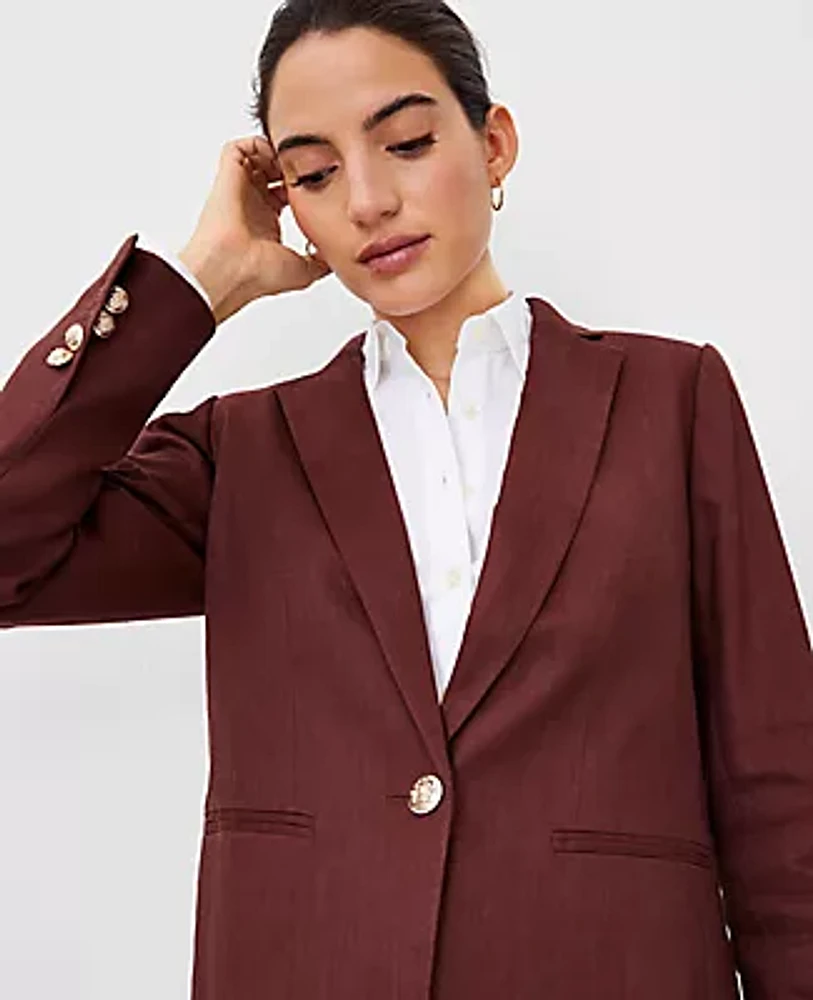 Ann Taylor The Hutton Blazer Linen Twill