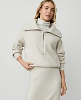 Ann Taylor Ribbed Half Zip Sweater Women's