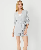 Ann Taylor Lounge Duster Light Heather Grey Women's