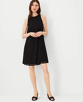 Ann Taylor Tall Cotton Eyelet Halter Dress Black Women's