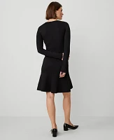 Ann Taylor Crew Neck Flare Dress Women's