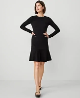 Ann Taylor Crew Neck Flare Dress Women's