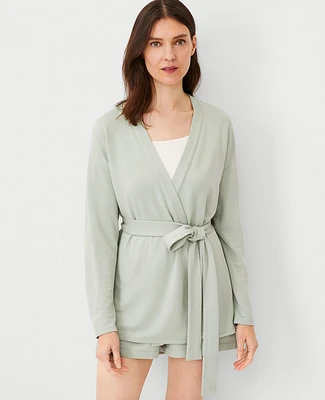 Ann Taylor Lounge Short Duster Dark Sage Women's