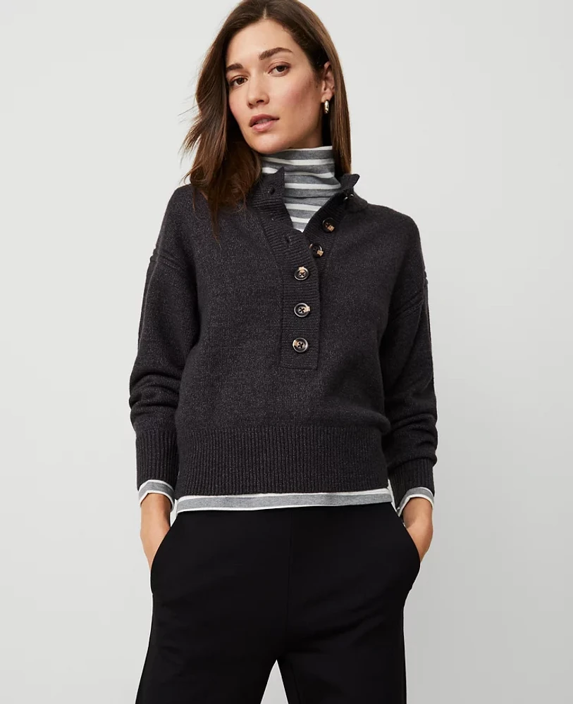 Ann Taylor Henley Sweater Women's