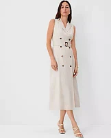 Ann Taylor Double Breasted Belted Midi Dress