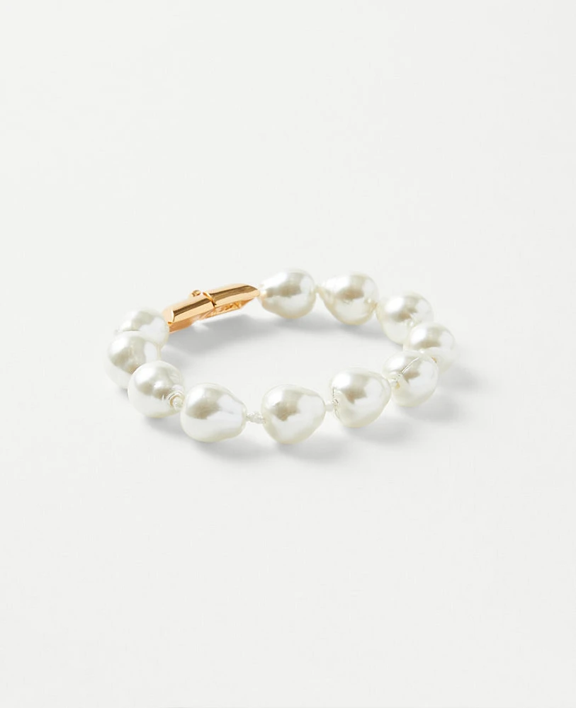 Ann Taylor Freshwater Pearl Bracelet Ivory Women's