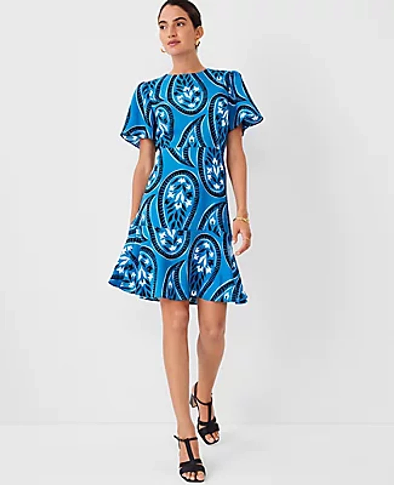 Ann Taylor Floral Flare Dress