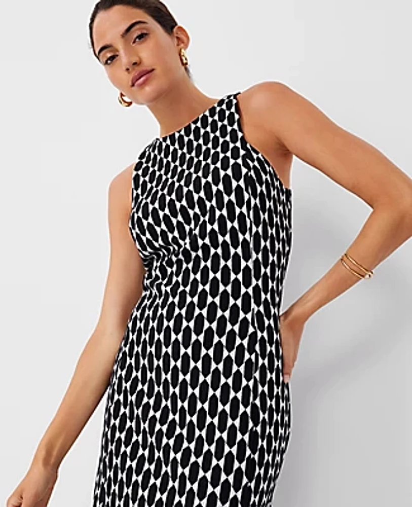 Ann Taylor Geo Sleeveless Sheath Dress