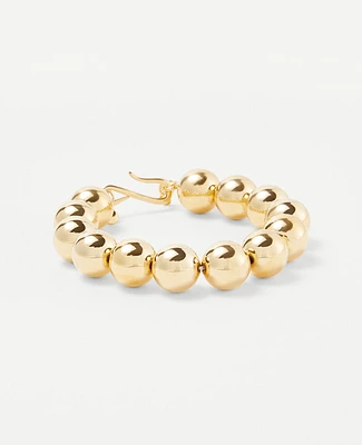 Ann Taylor Oversized Metal Ball Bracelet Goldtone Women's