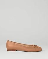 Ann Taylor Cap Toe Leather Ballet Flat Women's