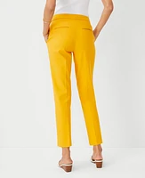 Ann Taylor The Petite High Rise Button Tab Eva Ankle Pant Spring Marigold Women's