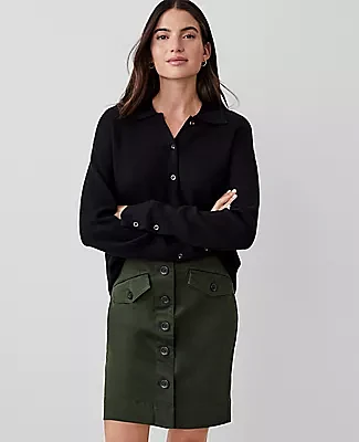 Ann Taylor AT Weekend Polo Sweater