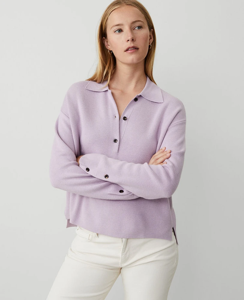 Ann Taylor AT Weekend Polo Sweater Women's