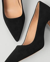 Ann Taylor Mae Suede Pump Black Women's