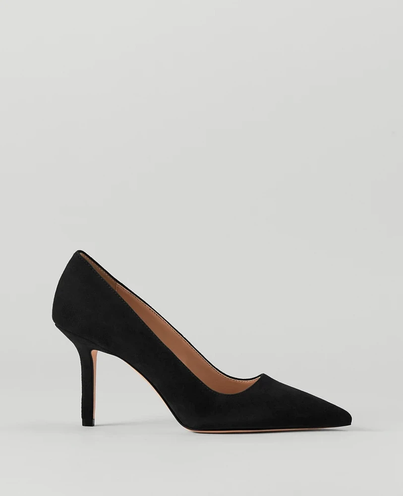 Ann Taylor Mae Suede Pump Black Women's