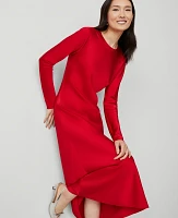 Ann Taylor Bias Sheath Maxi Dress Iconic Red Women's