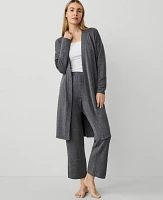 Ann Taylor Heathered Shawl Collar Duster Heather Women's