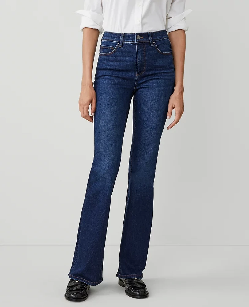Ann Taylor Petite Mid Rise Boot Jeans Dark Vintage Wash Women's