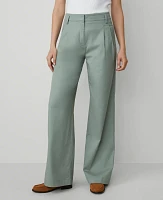 Ann Taylor Petite Topstitched Wide-Leg Pant Women's