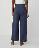 Ann Taylor Wide Leg Lounge Pant Dark Navy Heather Women's