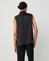 Ann Taylor Shirred Sleeveless Shirt Women's