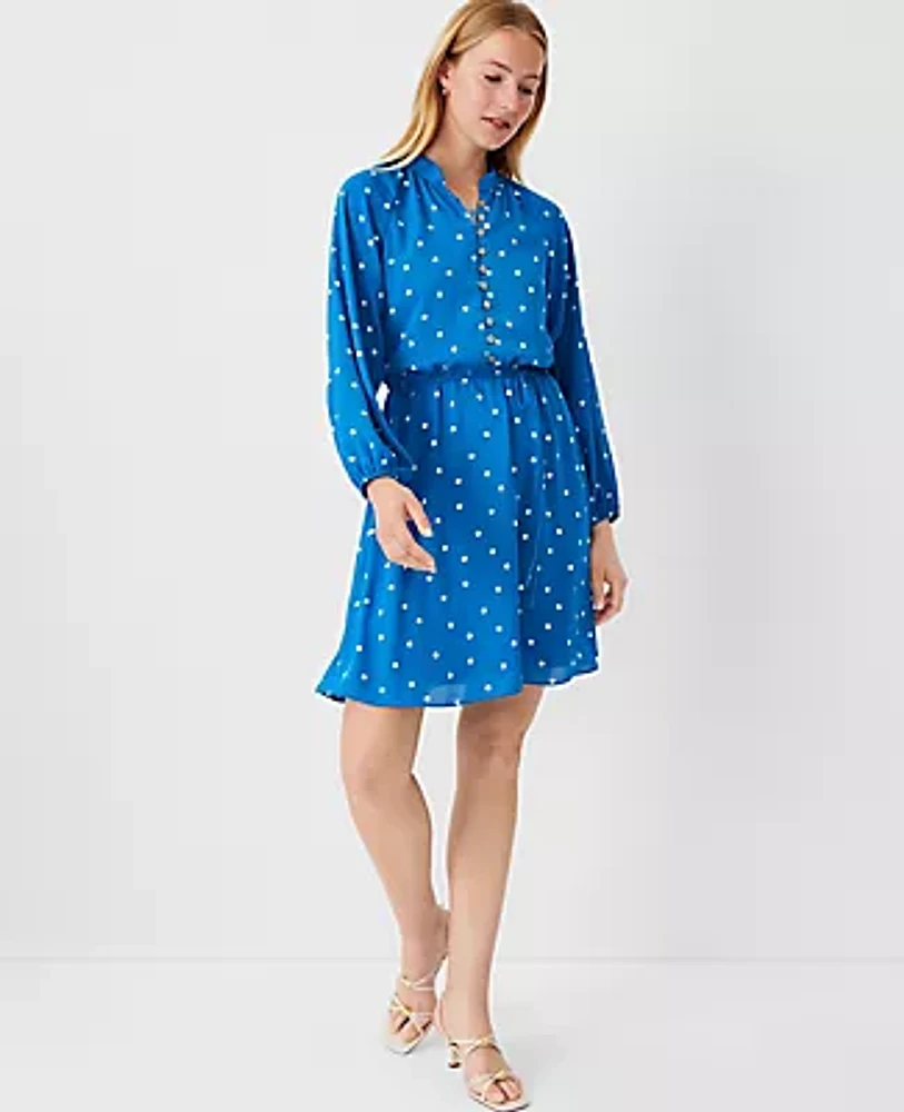 Ann Taylor Petite Dotted Flare Dress