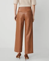 Ann Taylor The Straight Ankle Pant Faux Leather Sahara Women's