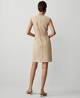 Ann Taylor Petite Button Waist Sheath Dress Women's