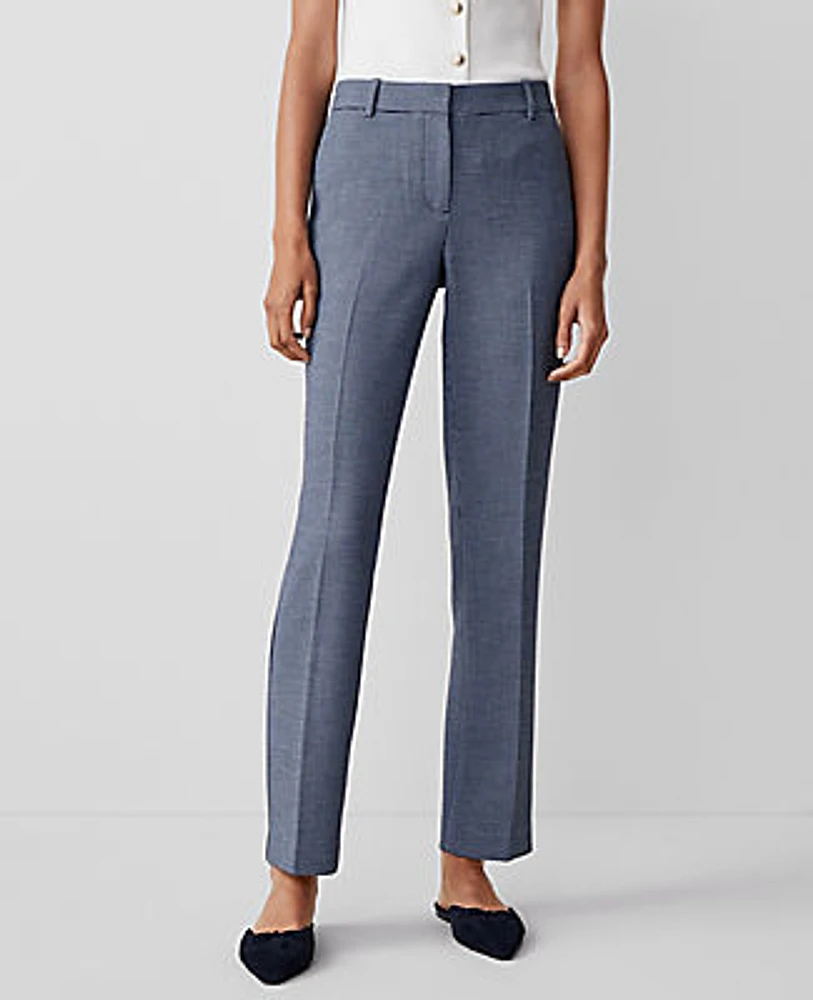 Ann Taylor The Mid Rise Sophia Straight Pant Houndstooth - Curvy Fit
