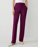 Ann Taylor The High Rise Skinny Trouser Pant in Bi-Stretch - Curvy Fit Size 0 Plum Burst Women's