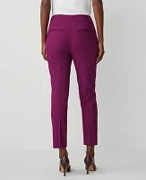 Ann Taylor The High Rise Zip Ankle Pant Bi-Stretch - Curvy Fit Plum Burst Women's