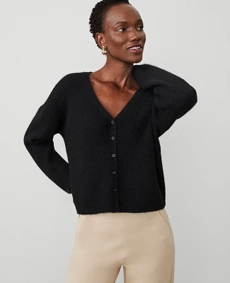 Ann Taylor Ribbed Cropped Cardigan Women's