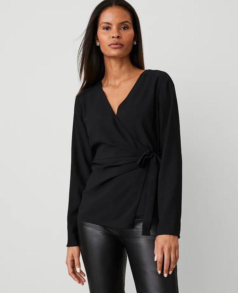 Ann Taylor Modern Wrap Blouse Women's